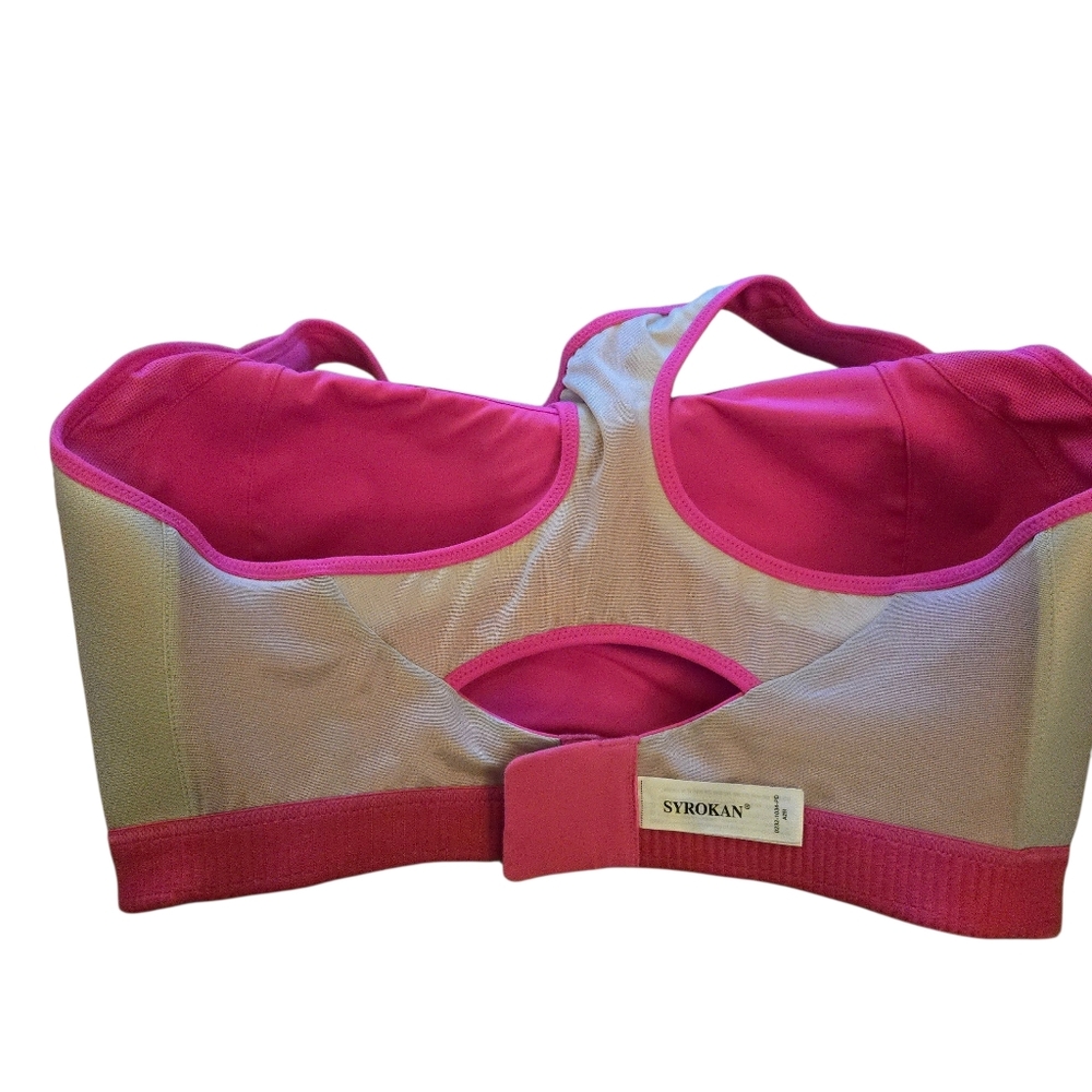 Syrokan Wireless Racerback Pink Sports Bra 40H - Picture 5 of 8